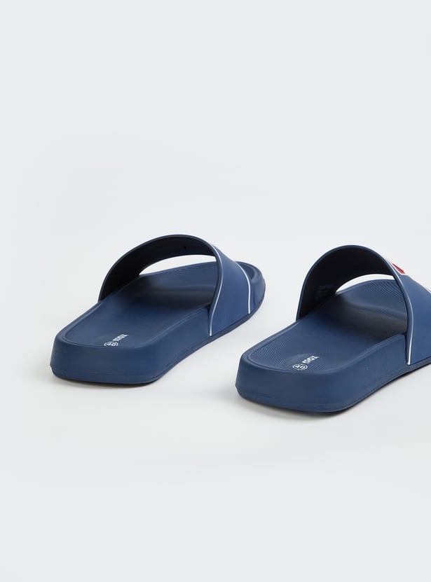 Men Embossed Sliders
