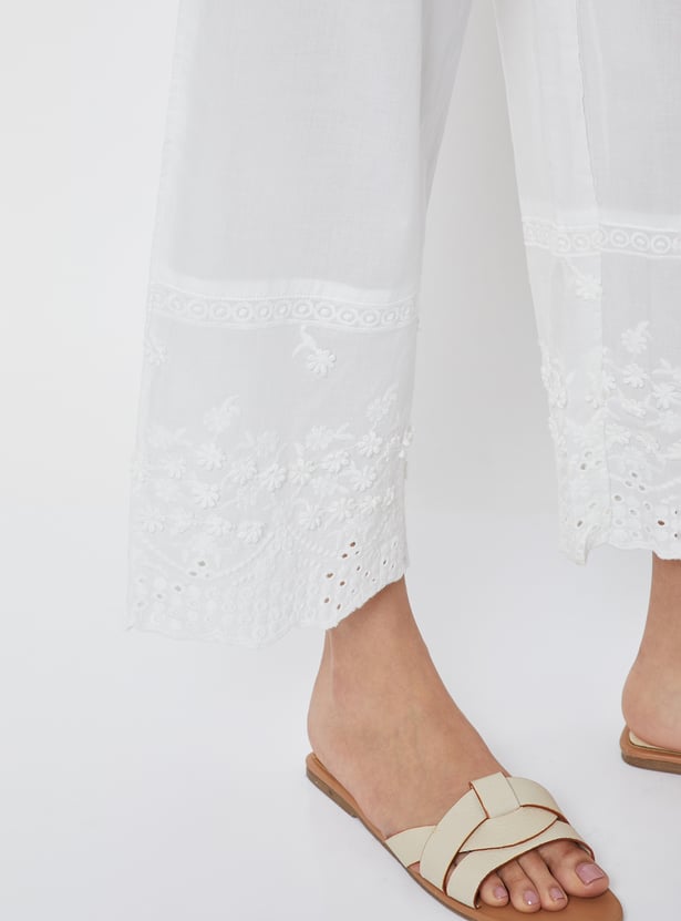 Women Schiffli Hem Palazzos