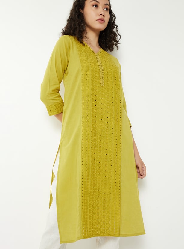 Women Schiffili Straight Kurta