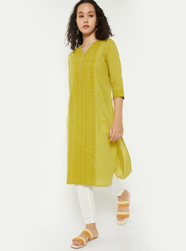Women Schiffili Straight Kurta