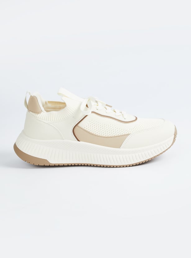 Men Colourblock Lace Up Sneakers