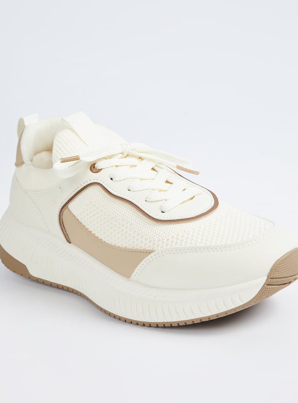 Men Colourblock Lace Up Sneakers