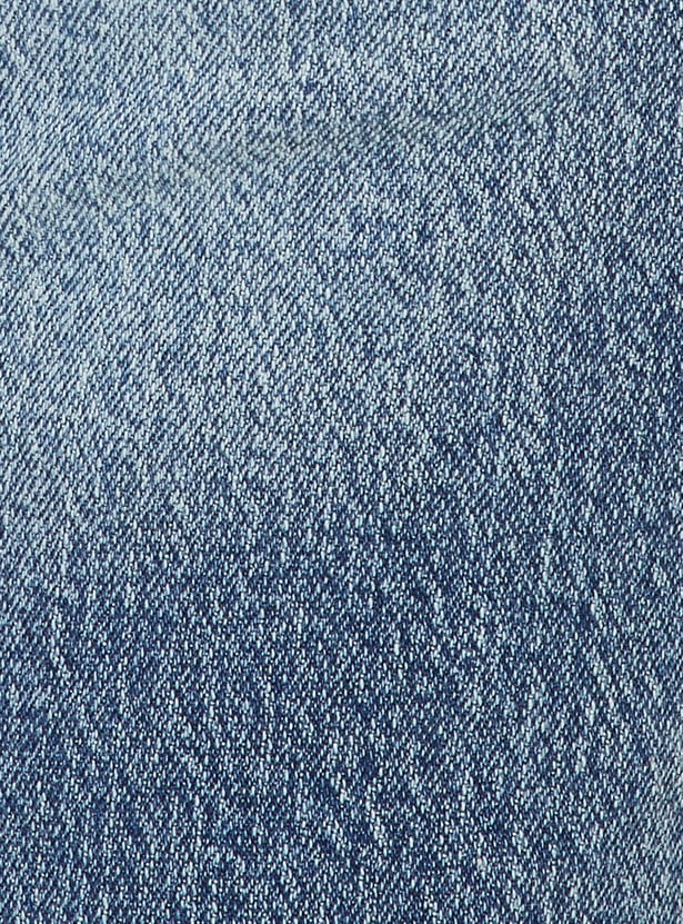 Women Washed Slim Straight Jeans