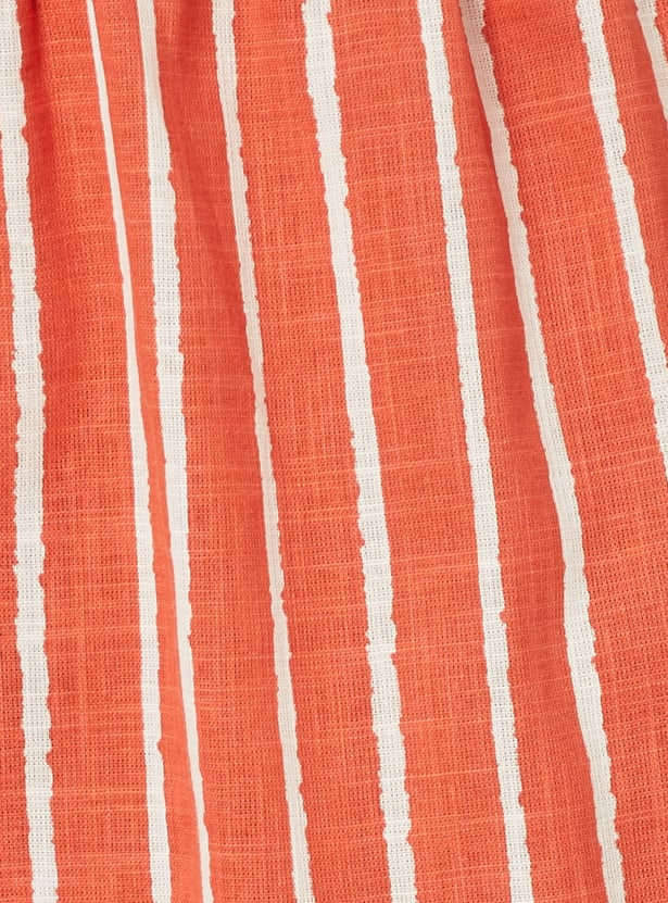 Women Striped Straight Kurta Set