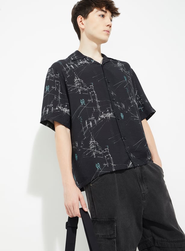 URB_N Men Printed Resort Shirt