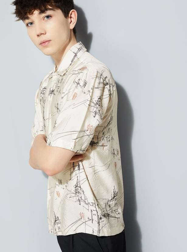 URB_N Men Printed Resort Shirt