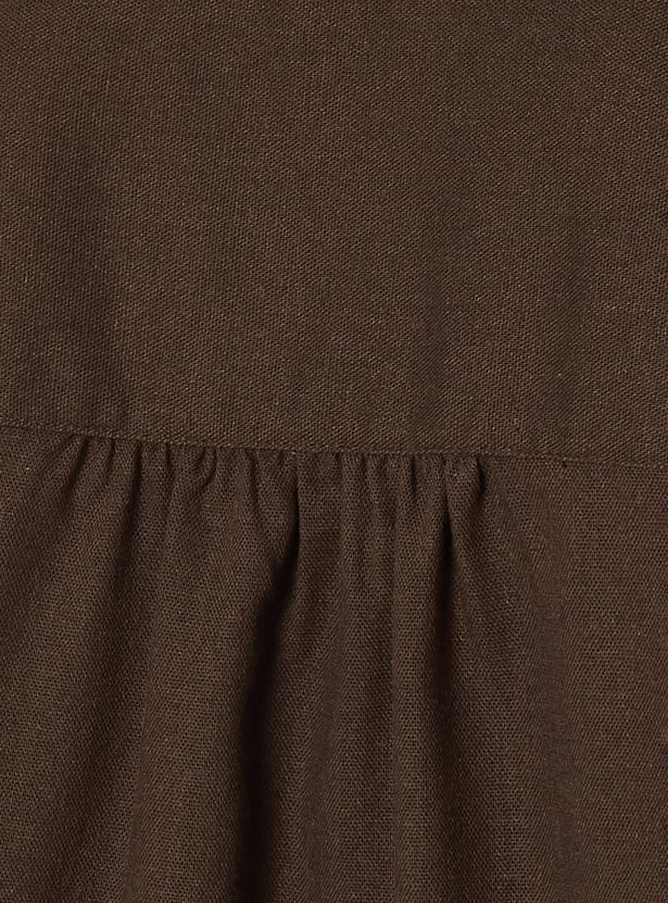 Women Solid Puffed Sleeve Top