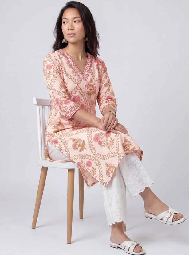 Women Printed Straight Kurta