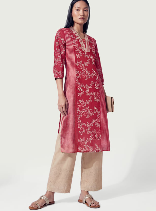 Women Printed Straight Kurta