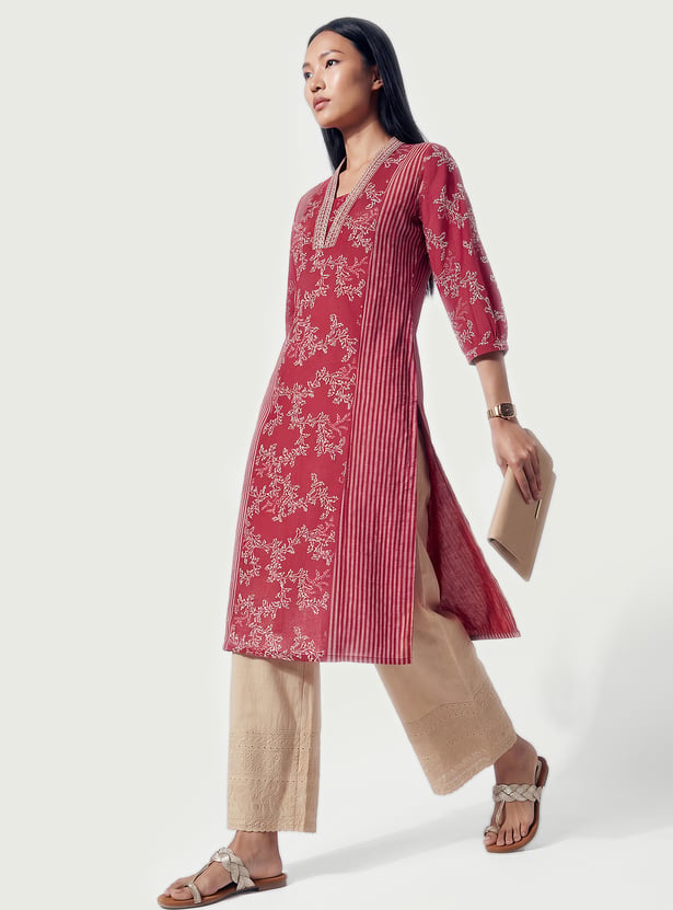 Women Printed Straight Kurta