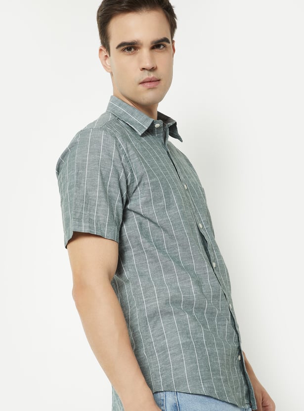 Men Striped Slim Fit Shirt