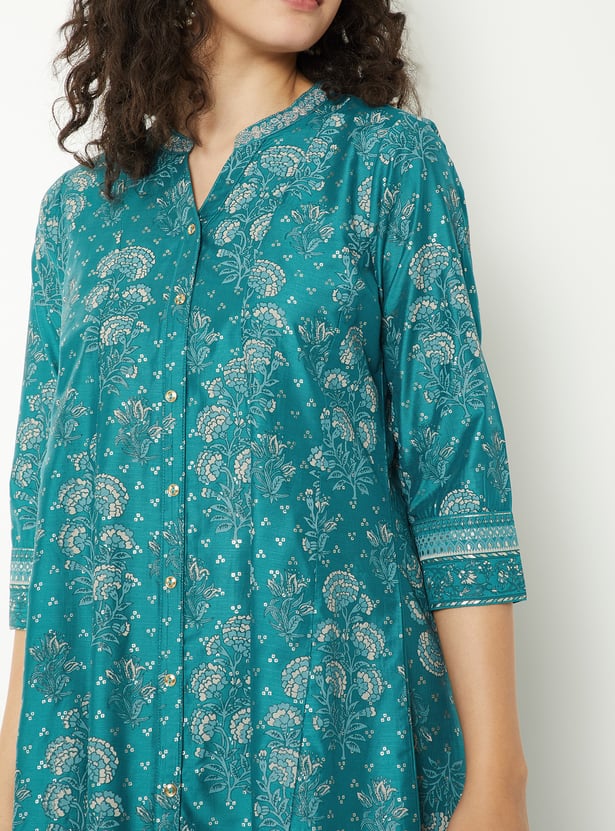 Women Floral Print Kalidar Kurta