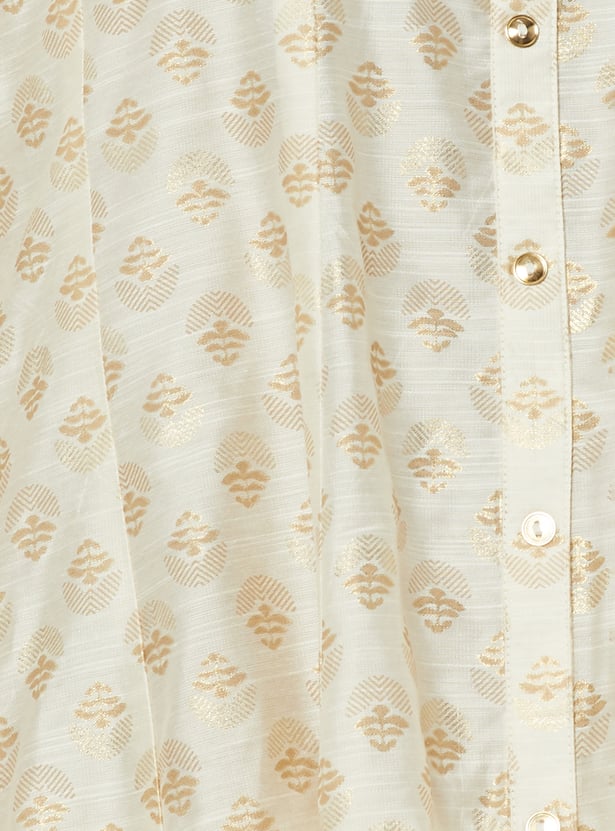 Women Woven Kalidar Kurta