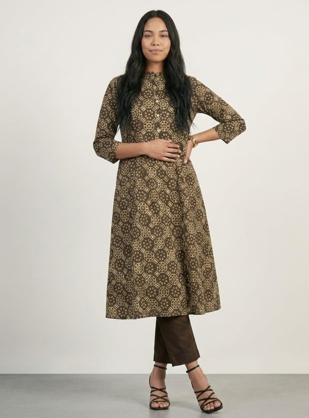 Women Printed A-line Kurta Set
