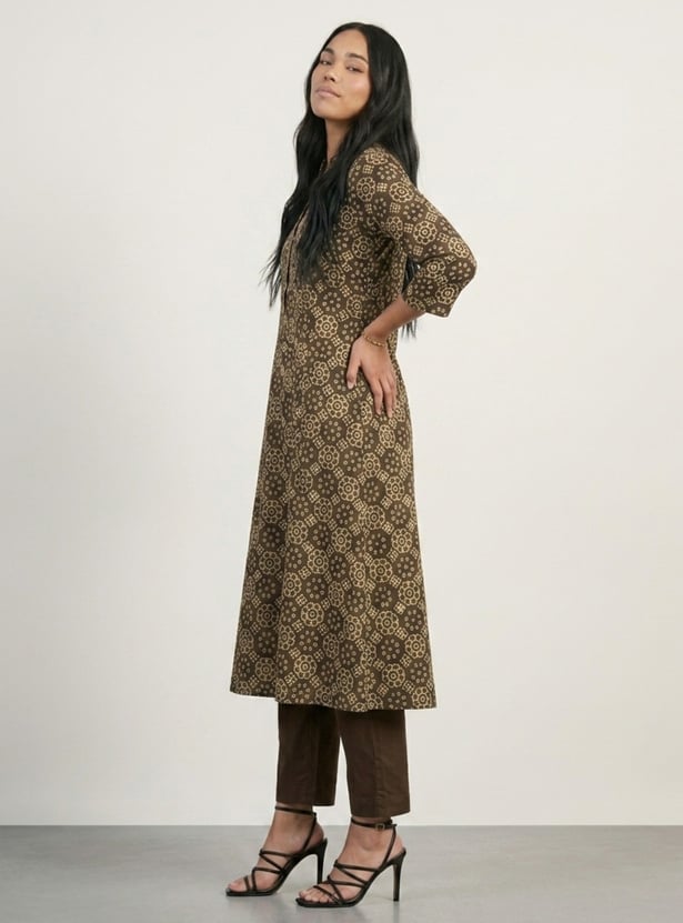 Women Printed A-line Kurta Set