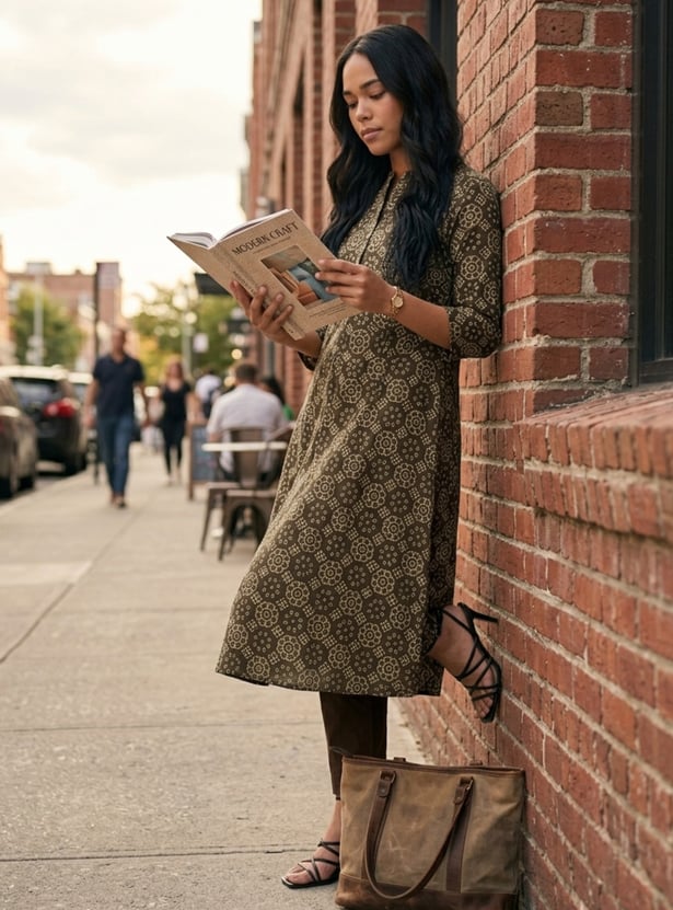 Women Printed A-line Kurta Set