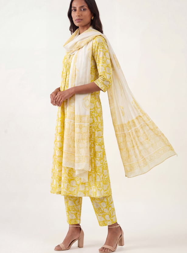 Women Printed A-line Kurta Set