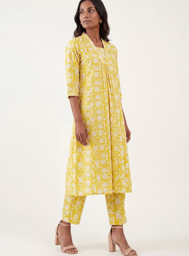 Women Printed A-line Kurta Set