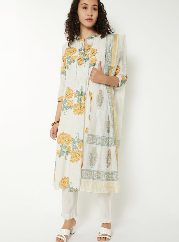 Women Floral Print A-Line Kurta Set