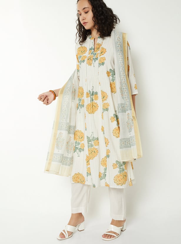Women Floral Print A-Line Kurta Set