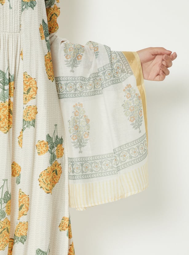 Women Floral Print A-Line Kurta Set