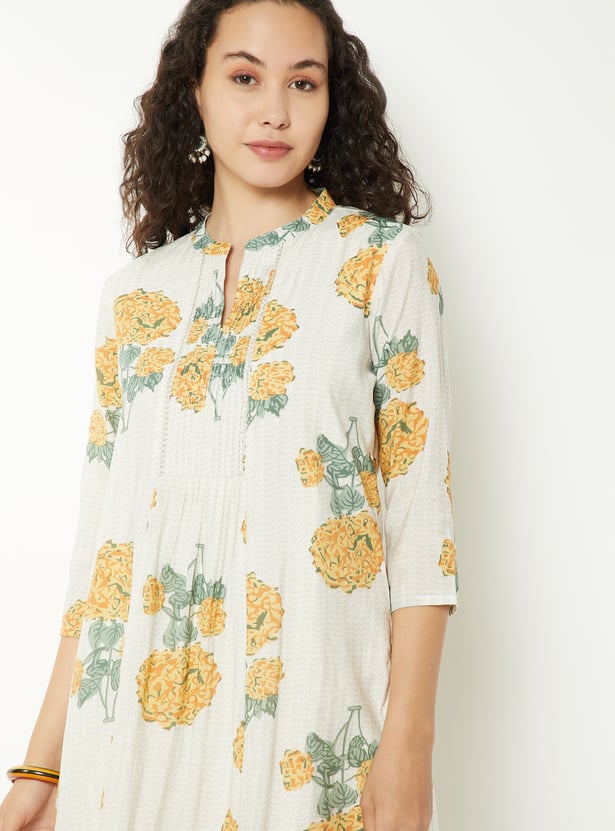 Women Floral Print A-Line Kurta Set