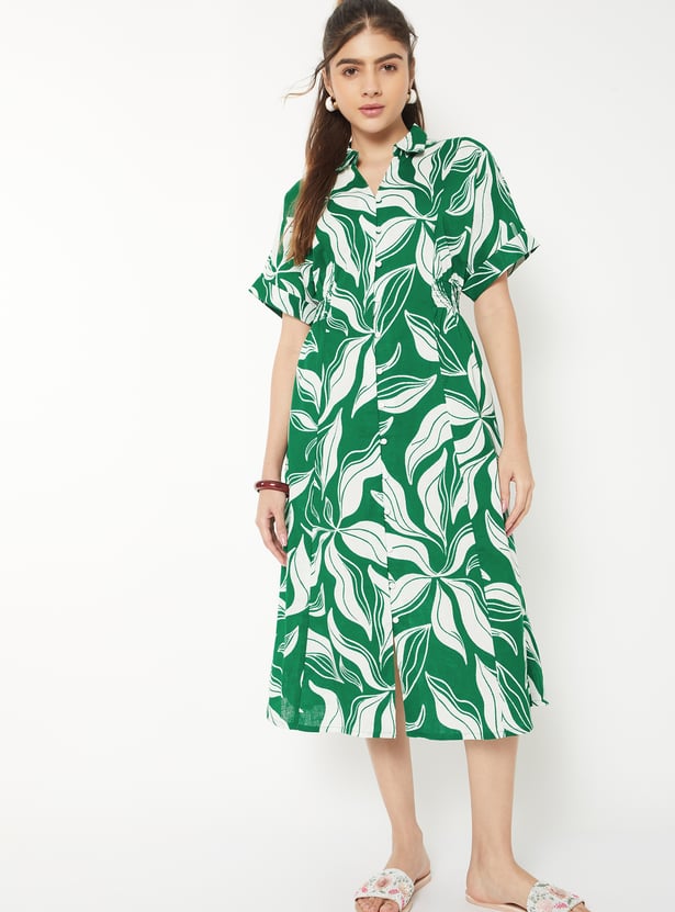 Women Printed Shirt Dress