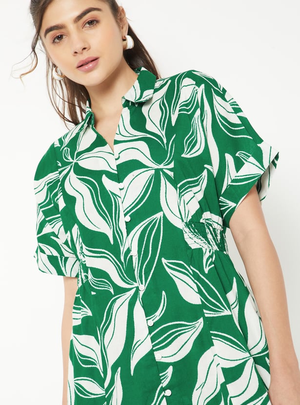 Women Printed Shirt Dress