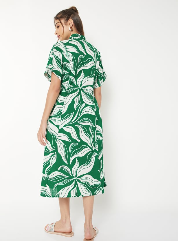 Women Printed Shirt Dress