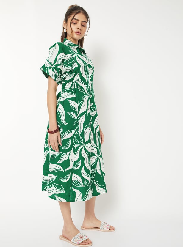 Women Printed Shirt Dress