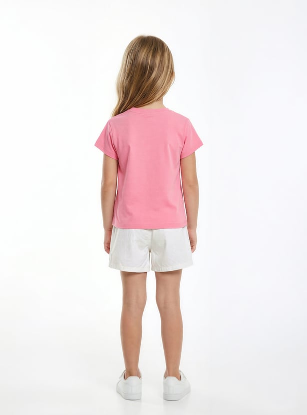 Girls Minnie Print T-shirt