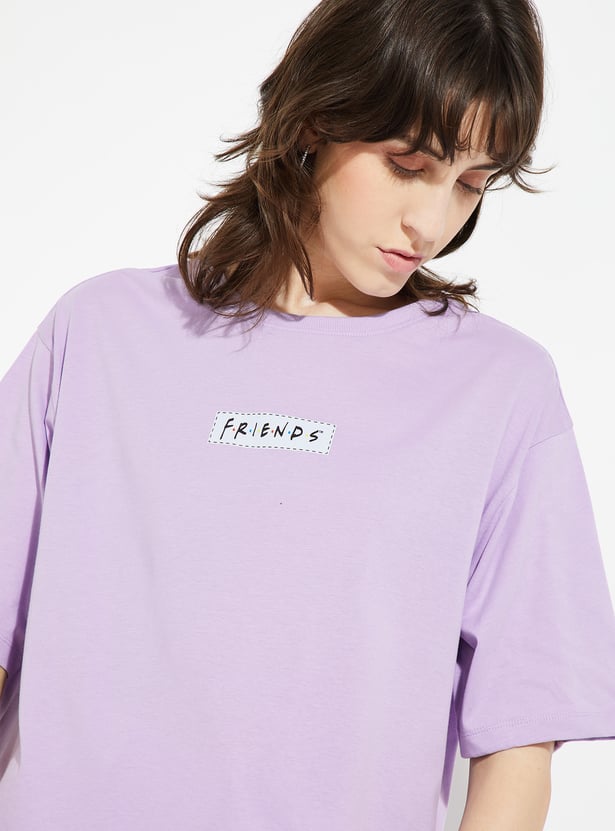 URB_N Women Friends Print Oversized T-shirt