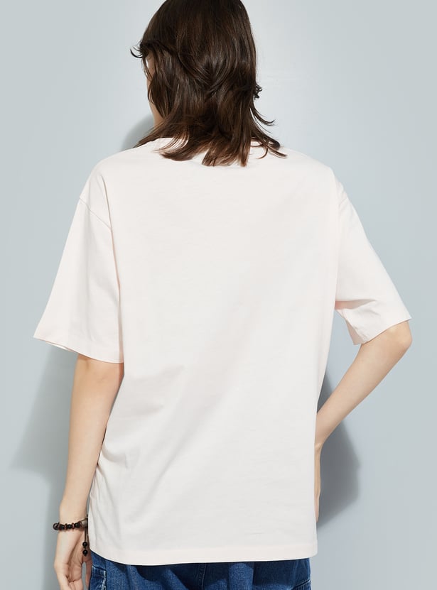 URB_N Women Friends Print Oversized T-shirt