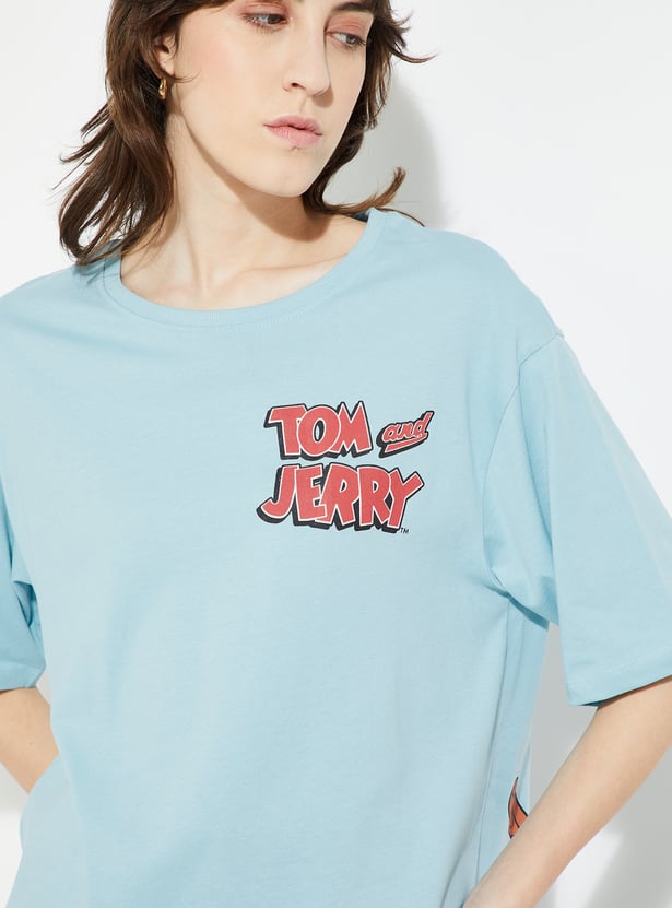 URB_N Women Tom & Jerry Oversized T-shirt