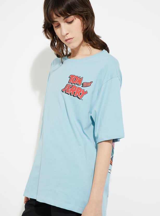 URB_N Women Tom & Jerry Oversized T-shirt