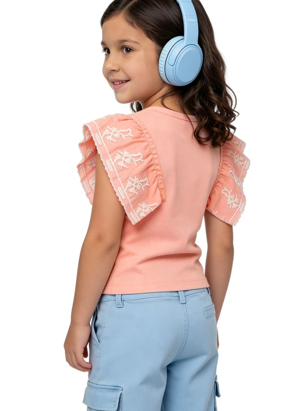 Girls Embroidered Top