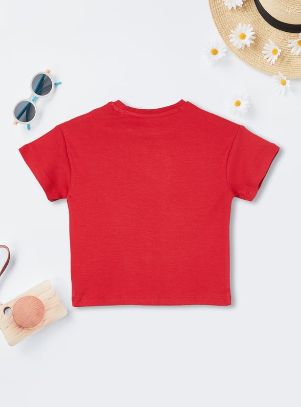 Girls Minnie Mouse Embellished T-shirt