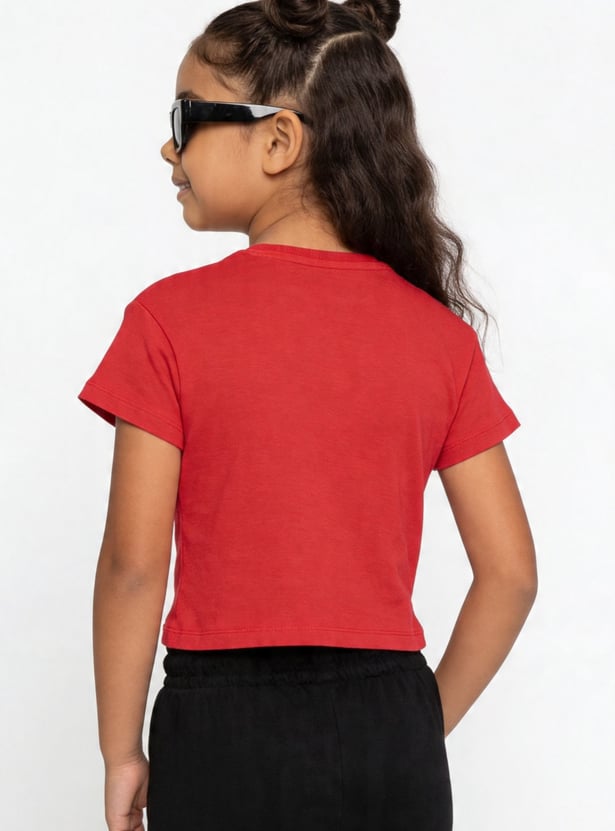 Girls Minnie Mouse Embellished T-shirt