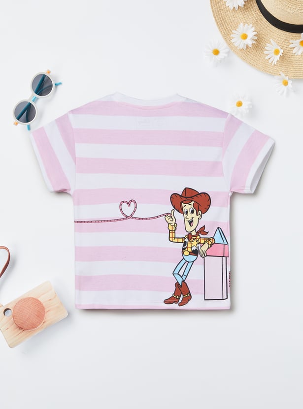 Girls Toy Story Striped T-shirt