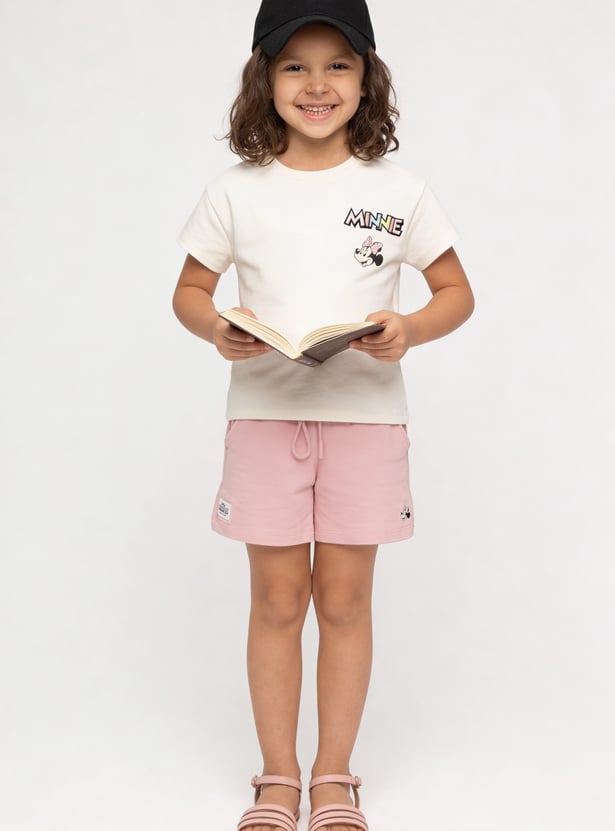 Girls Minnie Mouse Shorts Set