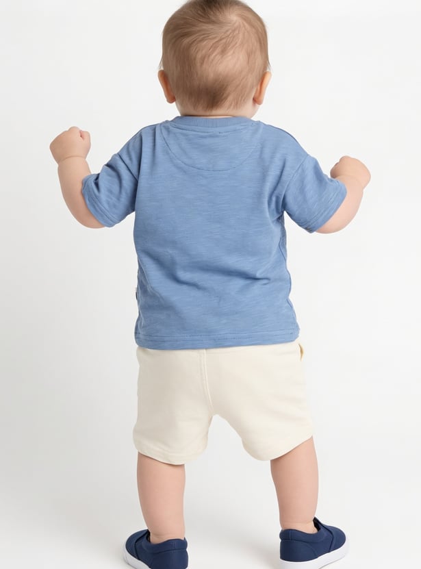 Boys Monkey Applique T-Shirt & Shorts Set