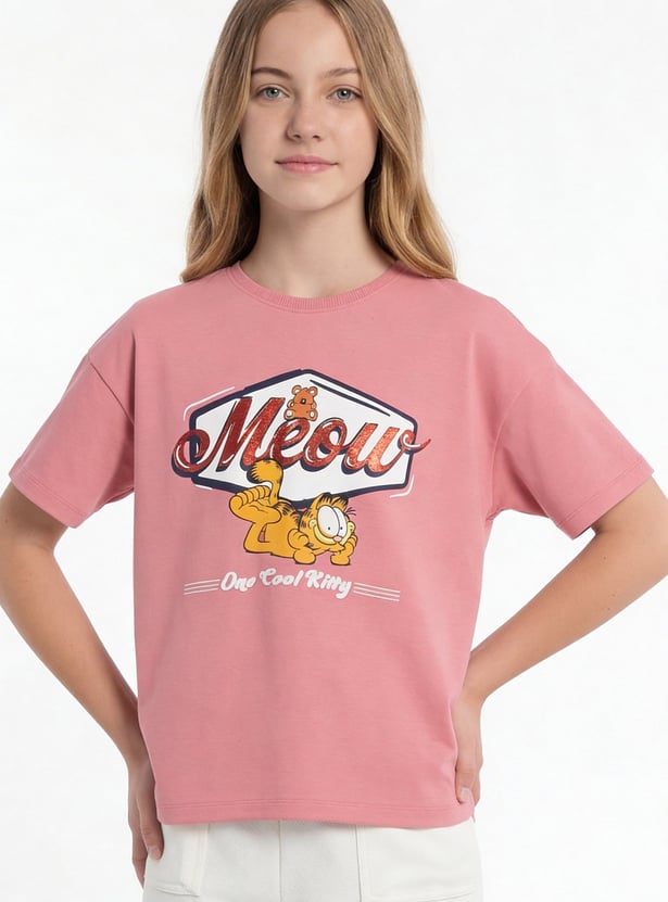 Girls Garfield Printed T-shirt