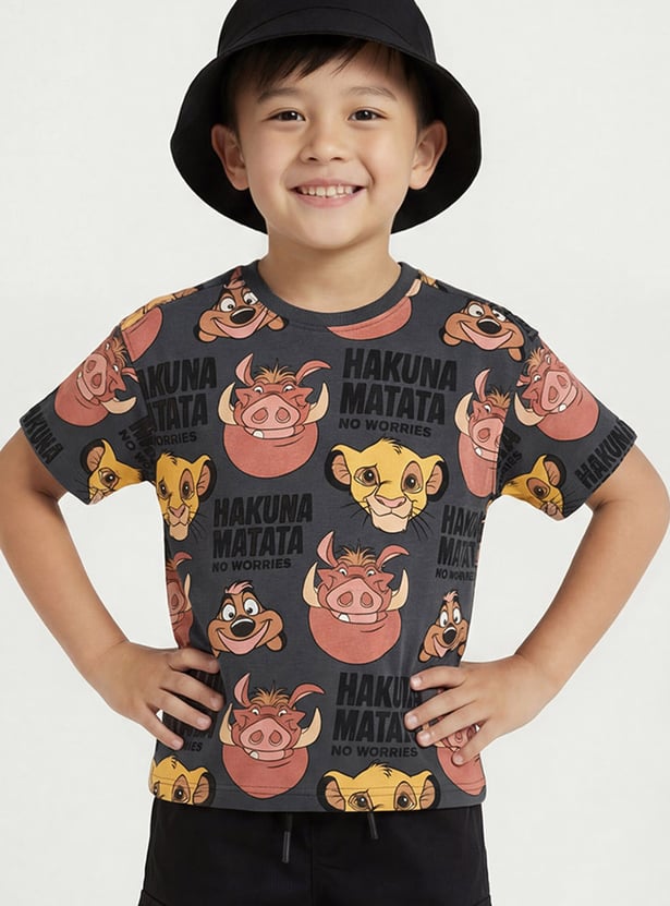 Boys The Lion King Graphic Print T-shirt