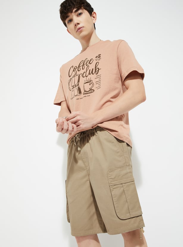 URB_N Men Solid Cargo Shorts