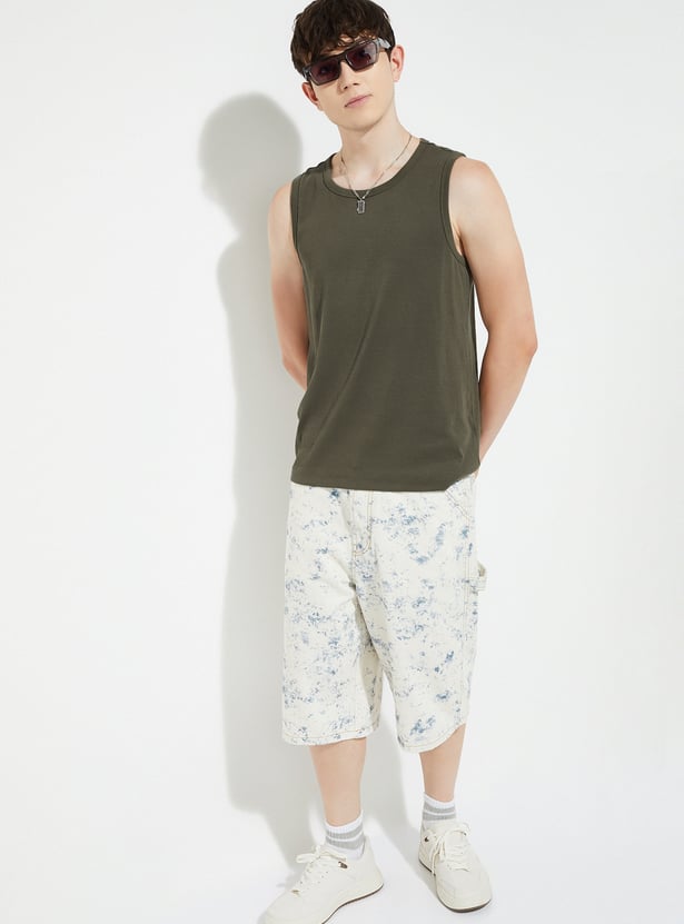 URB_N Men Oversized Ribbed Sleeveless T-shirt