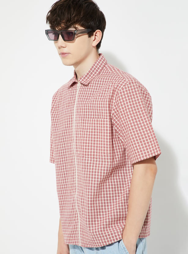 URB_N Men Checked Regular Fit Shirt
