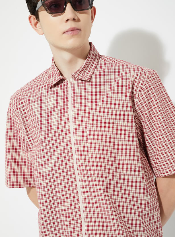URB_N Men Checked Regular Fit Shirt