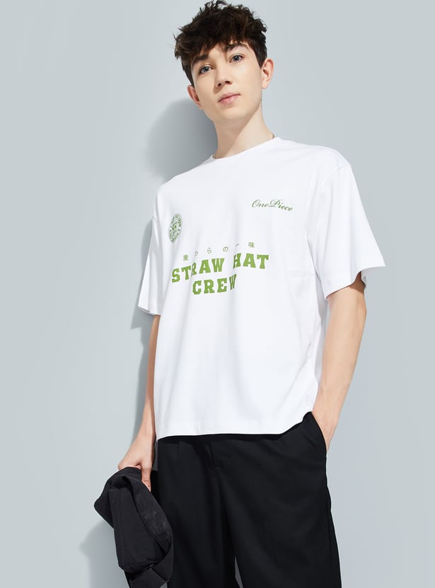 URB_N Men One Piece Printed Oversized T-shirt