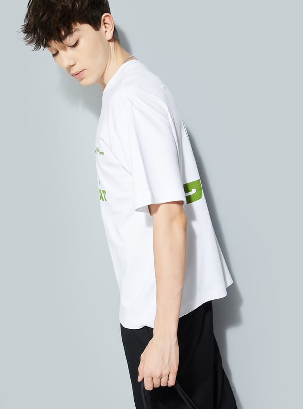 URB_N Men One Piece Printed Oversized T-shirt