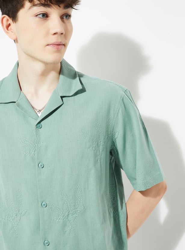 URB_N Men Embroidered Shirt